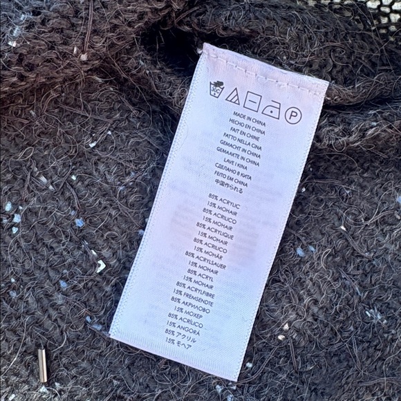 Michael Kors Grey Sequin Knit Sweater Top Medium | Sparkly Party Holiday - Picture 4 of 5